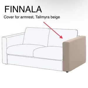 IKEA FINNALA 704.548.51 Cover for armrest Tallmyra beige New